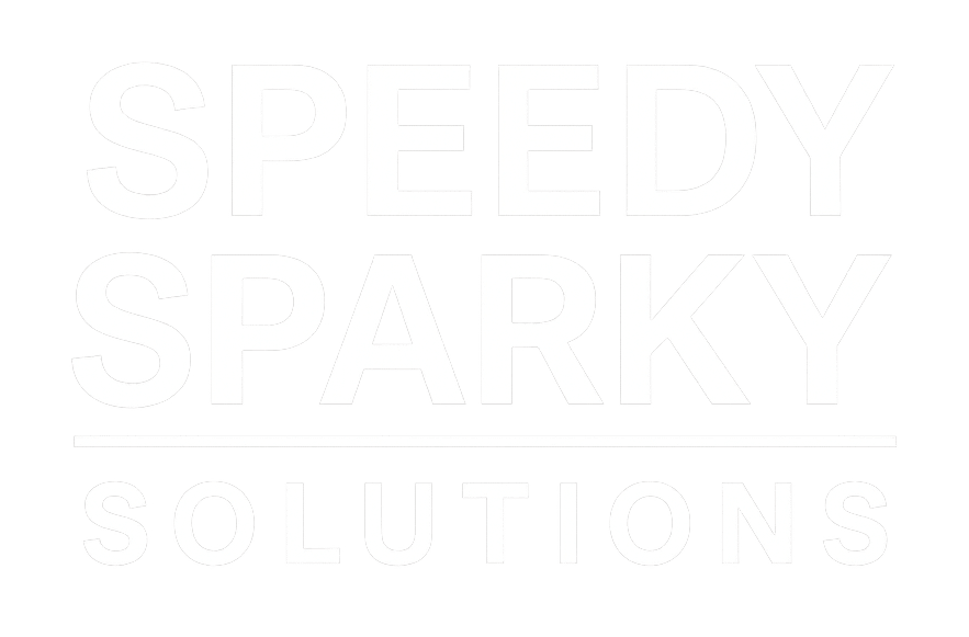 speedy sparky solutions logo white